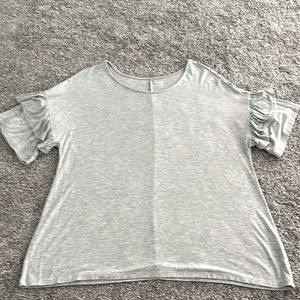 Lightweight Ruffle-sleeve Blouse